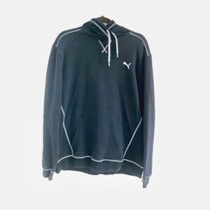 Men's PUMA sportlifestyle black/blue hoodie with dryCELL technology - XL